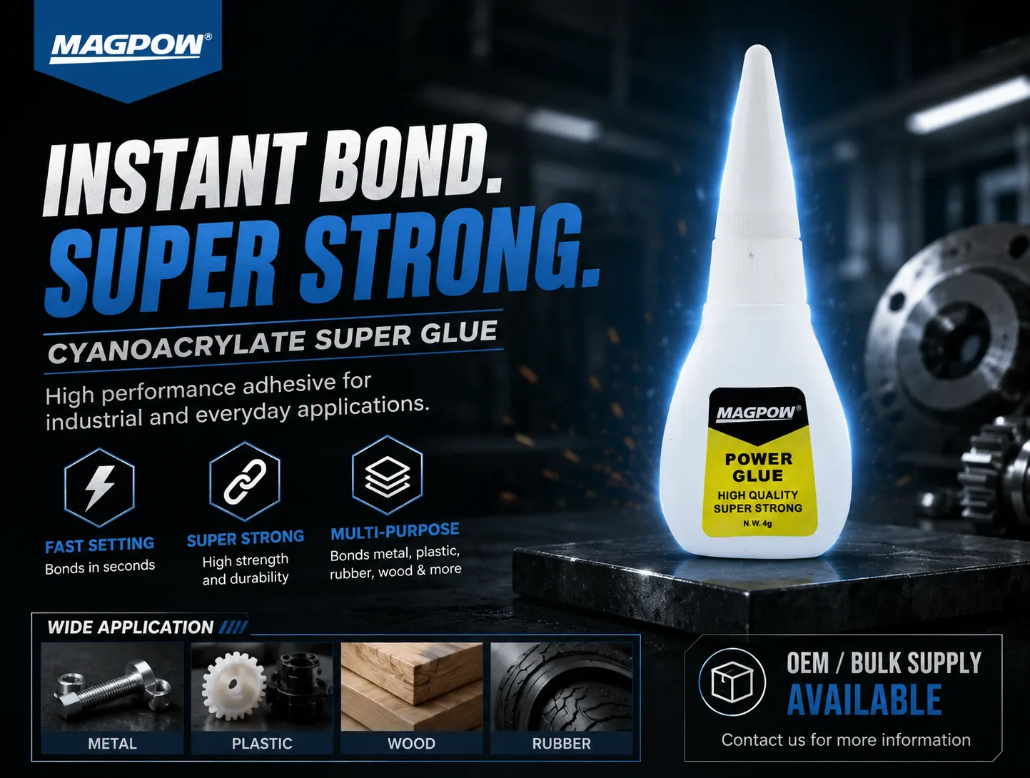 Cyanoacrylate Super Glue - Liquid and Gel